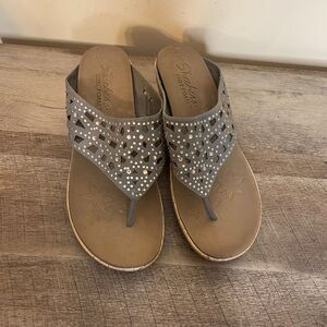 Skechers luxe foam Women's Cali Beverlee - Dazzled Wedge Sandals size 11
